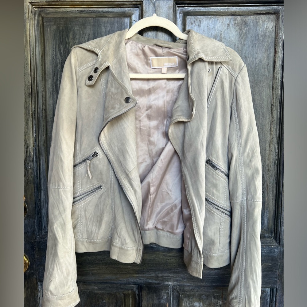 Michael Kors Suede Moto Jacket